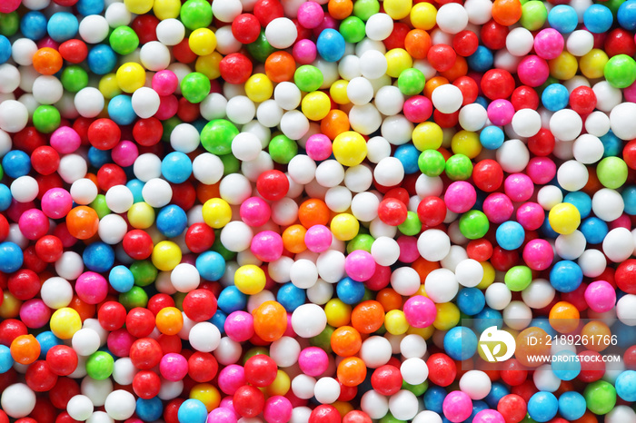 close up of colorful sprinkle sugar background.