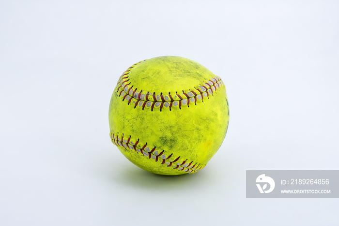 softball isolated on white background