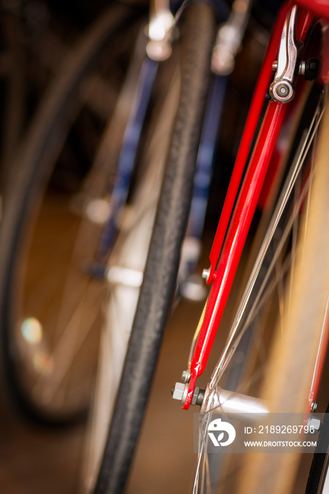 Close-up of bicycles for sale