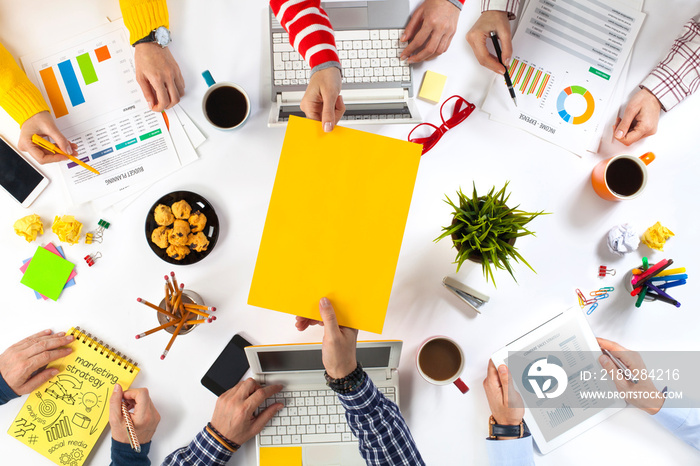 Business People Working on an Office Desk