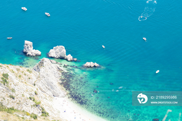 Sirolo beach from Monte Conero, Italy