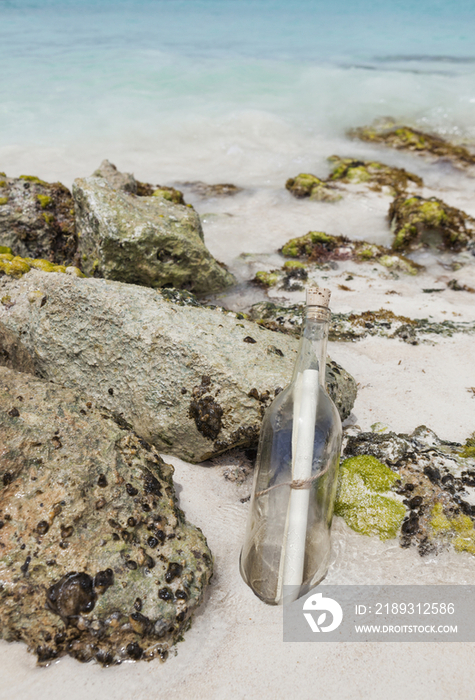 Note in bottle washed up on shore