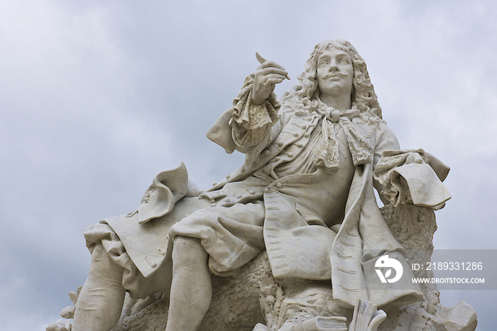 Statue of Moliere at Chantilly Castle, France