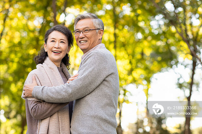 甜蜜的老年夫妇