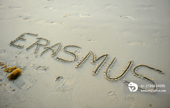 伊拉斯谟写在沙滩上的沙子上