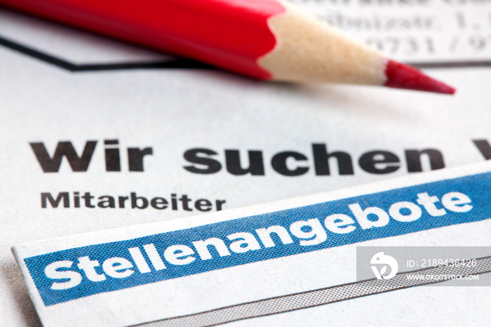 Zeitungsinserat - Stellenangebote