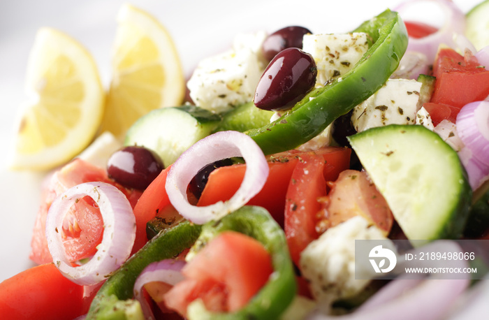 close-up of greek salad