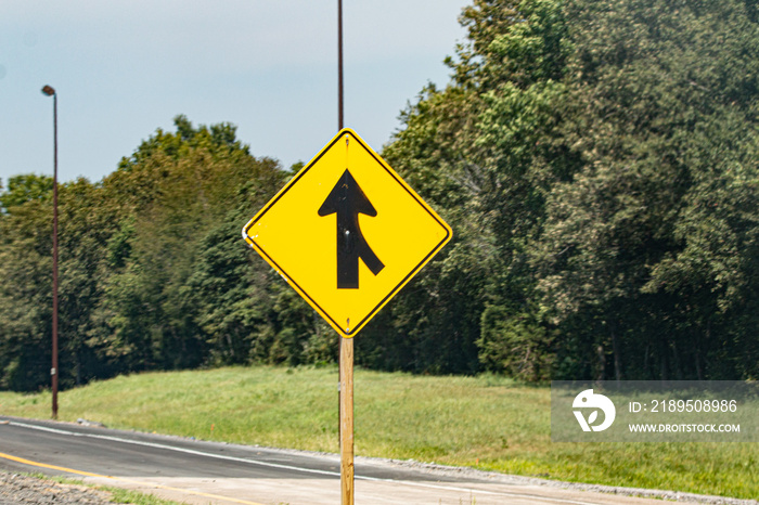 Highway Merge Sign