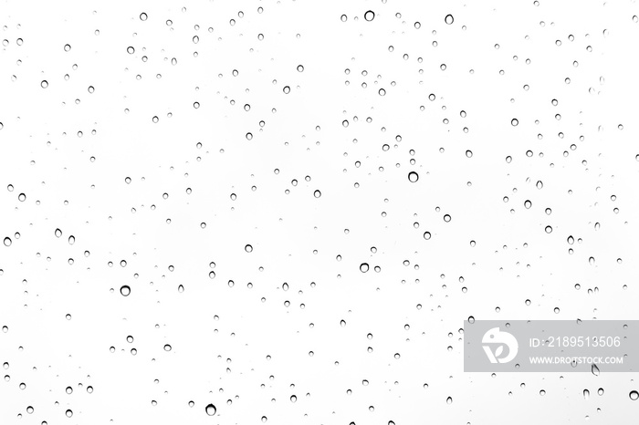 Raindrops on glass