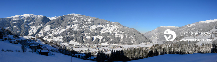 panorama of Zillertal, Tyrol, Austria