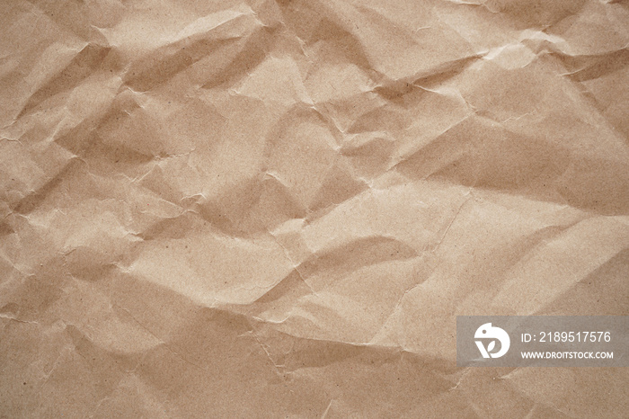 Brown crumple recycle paper background