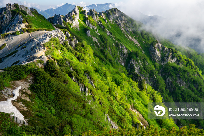 北アルプスの絶景　日本の山岳風景