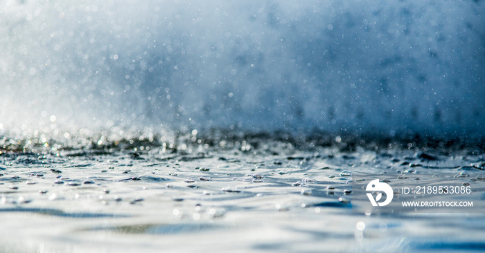 Abstract photograph of water splashed in a fountain