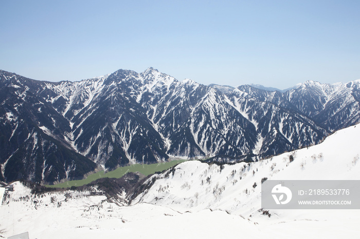 大観峰の雪景色（黒部湖）