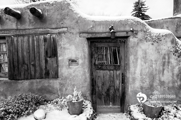 Old adobe;  Santa Fe, New Mexico