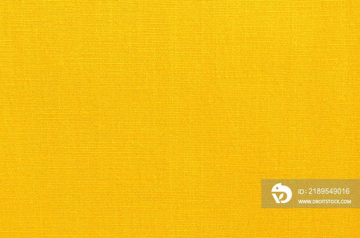 黄色亚麻织物纹理背景，天然纺织品的无缝图案。