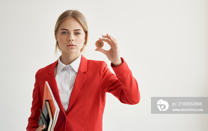 young business woman with a key