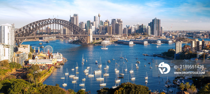 Panorama of Sydney city, cityscape of New South Wales