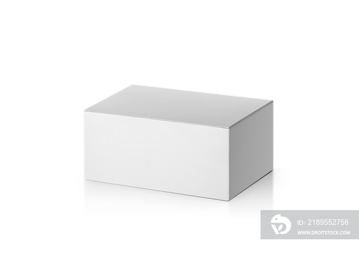 blank packaging white cardboard box isolated on white background ready for packaging design