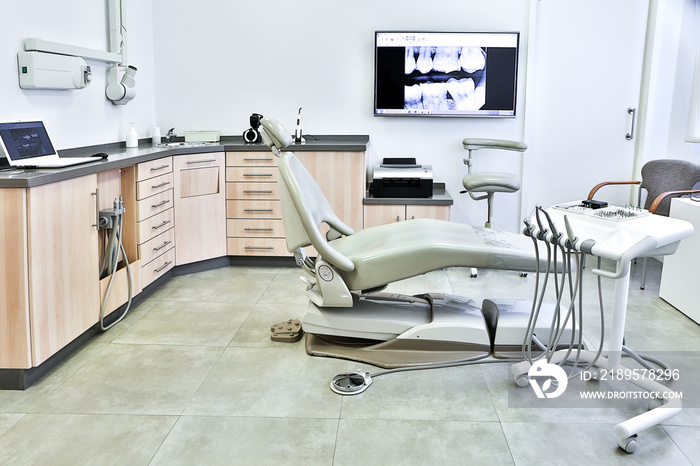 Dentist office with contemporary equipment