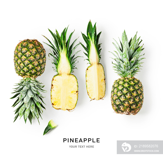 Pineapple fruit creative layout