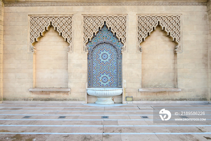 door of the mosque in morocco, photo as background