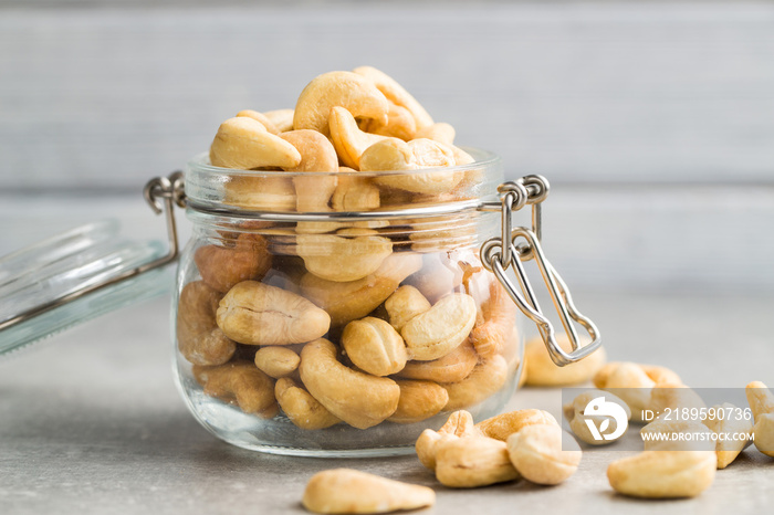 Roasted cashew nuts.