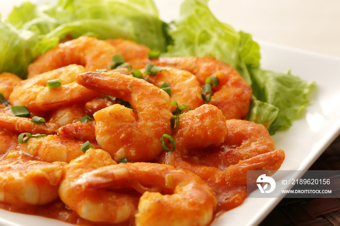 エビチリ　干烧虾仁　Shrimp with Chili Sauce