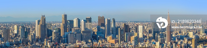 東京新宿エリア全景 panoramic of Shinjuku, the capital tokyo