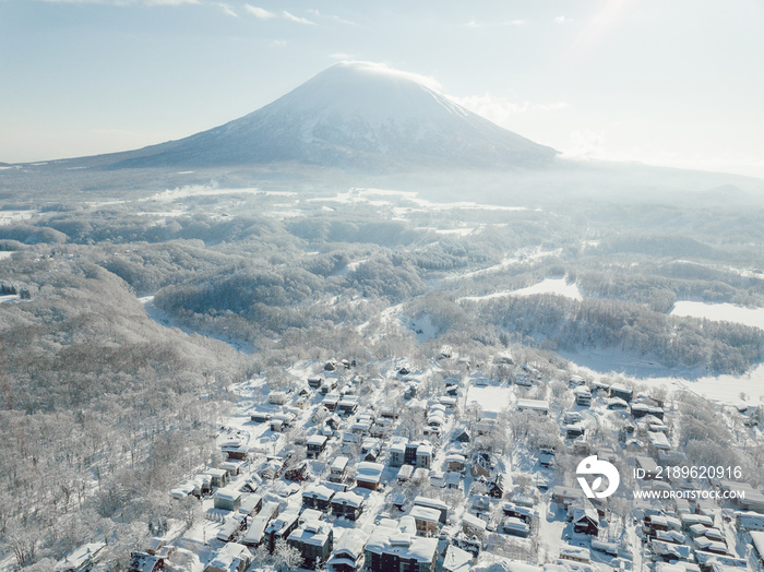 Winter in Niseko, Japan. A blue bird kind of day at Grand Hirafu, Niseko Ski Resort. Photos were tak