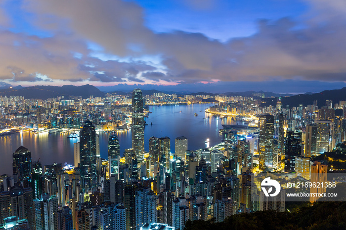 Hong Kong city at morning