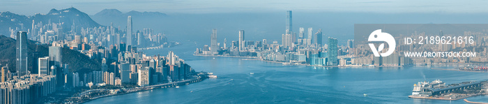 香港城鸟瞰全景