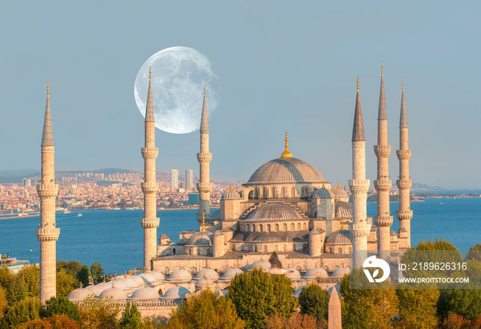 The Blue Mosque (Sultanahmet Camii), Istanbul, Turkey  Elements of this image furnished by NASA 