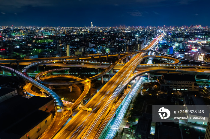 東大阪JCT  東大阪市役所からの夜景