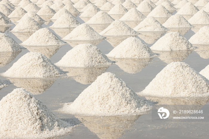 Salt fields in the middle of the valley, lots of salt.