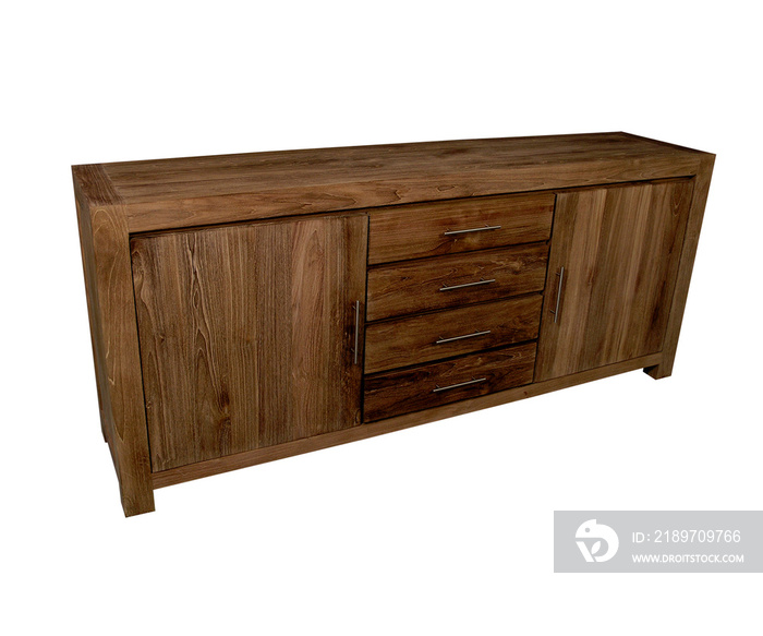 Classy and Modern Luxury Wooden Storage Buffet Cabinet for Home Interiors Furniture in Isolated Back