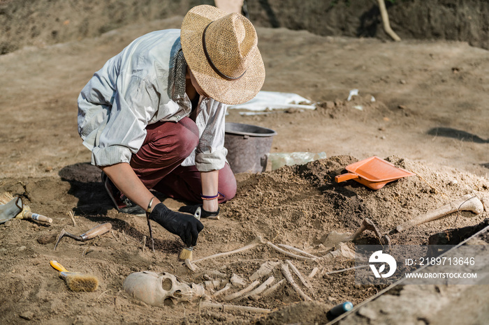 Archaeological Excavations - Ancient Human Skeleton