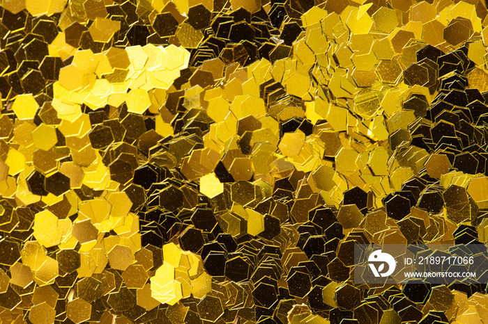 Golden glitter textured background abstract