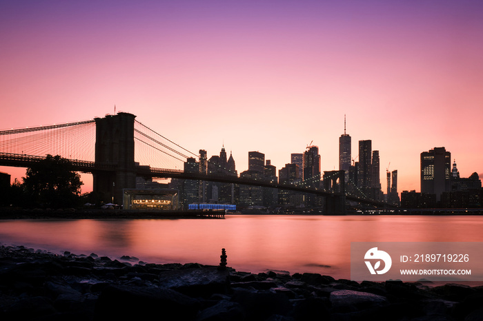 Brooklyn Bridge with the New York City skyline