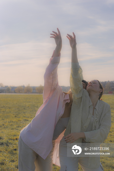 Women dancing in Nature