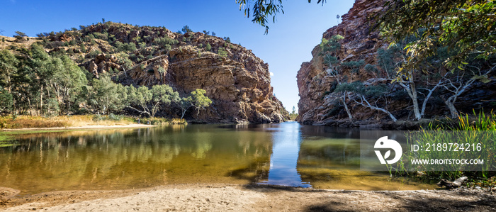 Panorama of Finke River Gorge, Northern Territory, Australia