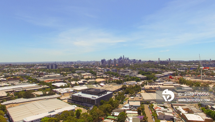 Aerial view of Sydney outskirts, Australia