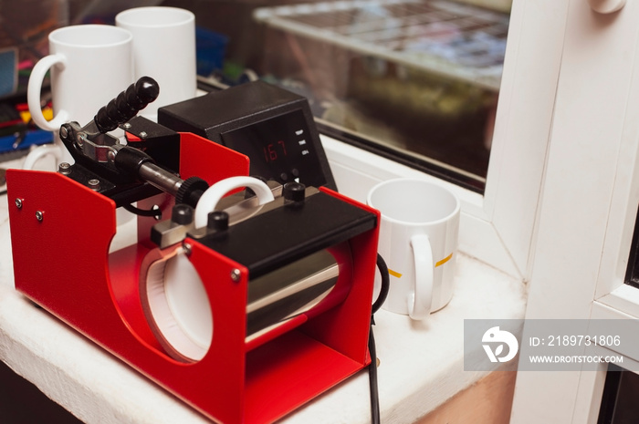 The thermopress for cups, mugs is intended for transfer of the image, the photo, a logo, an inscript