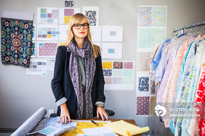 Female fashion designer in studio