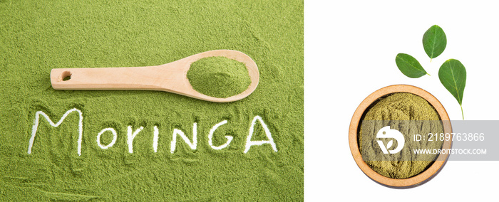 Moringa oleifera - Organic moringa powder, fresh leaves