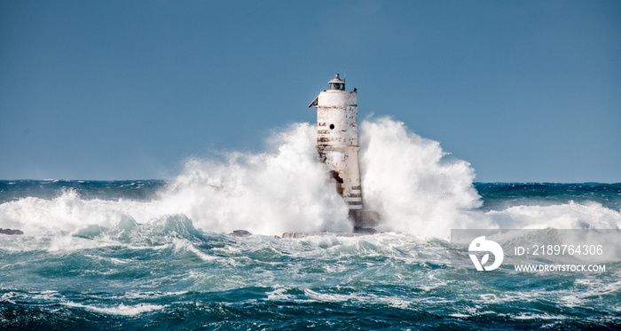 ligthouse storm mangiabarche calasetta sardinia