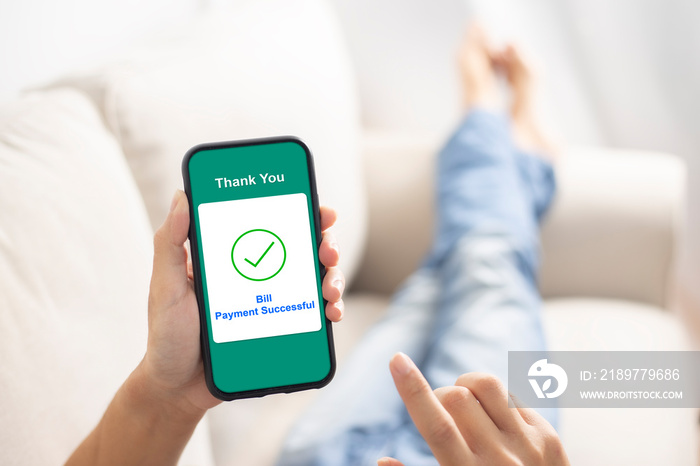 using smartphone banking online bill payment at home