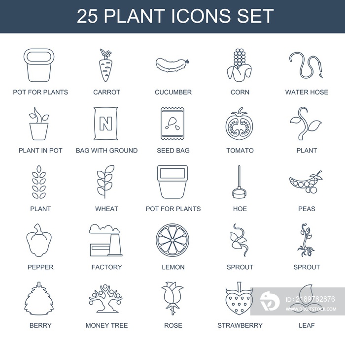 25 plant icons