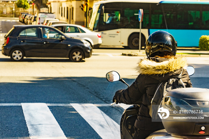 Motorcycle on road