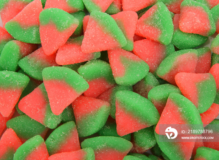 Watermelon shaped candy background